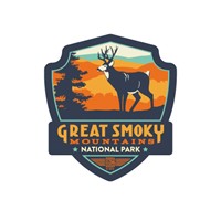 Great Smoky Deer Emblem Sticker