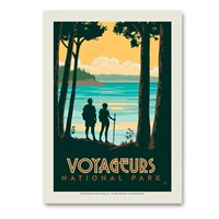 Voyageurs Hikers Vertical Sticker