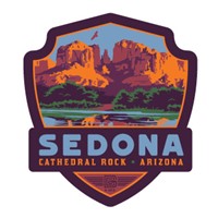 Sedona Cathedral Rock Emblem Sticker