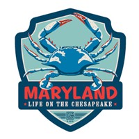 MD Blue Crab Emblem Sticker