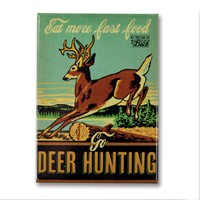 Deer Hunting Metal Magnet