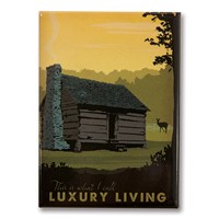 Cabin Luxury Living Metal Magnet