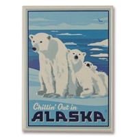 AK Polar Bears Metal Magnet