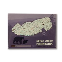Great Smoky Map Metal Magnet