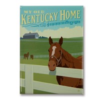 My Old Kentucky Home Horse Metal Magnet