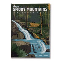 Great Smoky Laurel Falls Metal Magnet