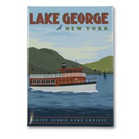 Lake George Boats Metal Magnet
