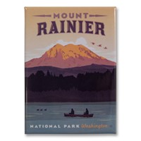 Mount Rainier Metal Magnet