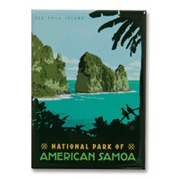 American Samoa Metal Magnet
