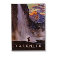 Yosemite Falls Metal Magnet