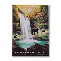 Great Smoky Grotto Falls Metal Magnet