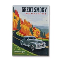 Great Smoky HWY 441 Fall Metal Magnet