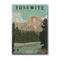 Yosemite Half Dome Metal Magnet