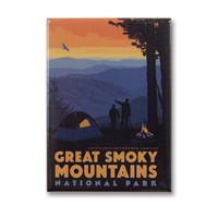 Great Smoky Back Country Camping Metal Magnet