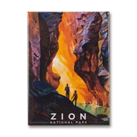 Zion Virgin River Narrows Metal Magnet