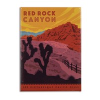 Red Rock Canyon Metal Magnet