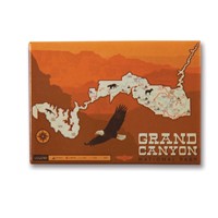 Grand Canyon Map Metal Magnet