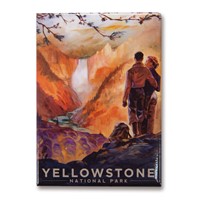 Yellowstone Falls Metal Magnet
