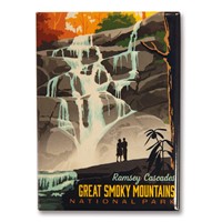 Great Smoky Ramsey Cascades Metal Magnet