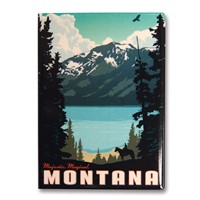 Montana Riding Metal Magnet