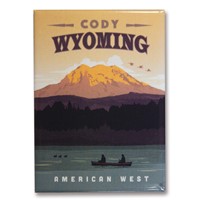 Cody Wyoming Mount Canoe Metal Magnet