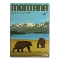 Montana Bears Big Sky Country Metal Magnet