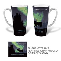 NC Great Smoky Northern Lights Elk Latte Mug