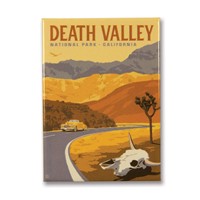 Death Valley Cow Skull Metal Magnet