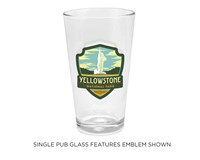 Yellowstone Old Faithful Pub Glass