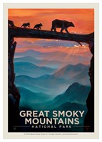 Great Smoky Bear Crossing Single Magnet