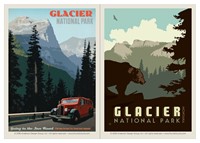 Glacier Sun Road & Glacier Vinyl Magnet Set