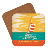 New Jersey Lake Hopatcong I'd Rather Be Sailing Coaster