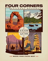 Four Corners 8" x 10" Print
