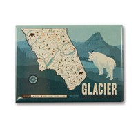 Glacier Map Magnet