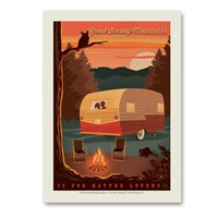 Great Smoky Camping Vert Sticker