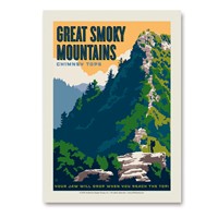 Great Smoky Chimney Tops Vert Sticker