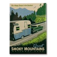 Great Smoky Car Camping Magnet
