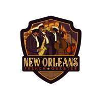 New Orleans French Quarter Emblem Sticker