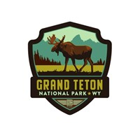 Grand Teton Moose Emblem Sticker
