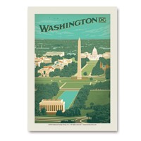 Washington, DC Aerial View Vert Sticker