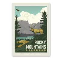 Rocky Mountains CO Elk Vert Sticker