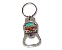 Badlands ND Emblem Bottle Opener Key Ring