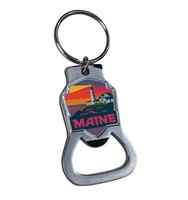 ME Portland Light Emblem Bottle Opener Key Ring