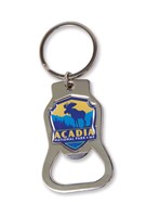 Acadia Moose Emblem Bottle Opener Key Ring