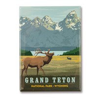 Grand Teton Bugling Elk Magnet