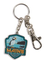 Maine, The Way Life Should Be Emblem Pewter Key Ring