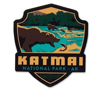 Katmai Emblem Wooden Magnet