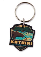 Katmai Emblem Wooden Key Ring