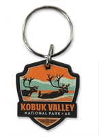 Kobuk Valley Emblem Wooden Key Ring