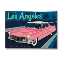 Los Angeles Pink Cadillac Magnet